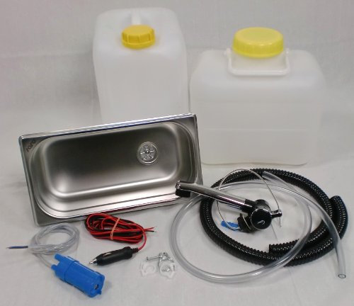 Wasseranlage Imbisswagen Verkaufsanhänger Campingküche Bausatz Spüle 325x176x150 London (ad-ideen)