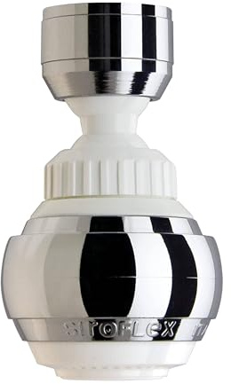 Siroflex White Chromed Double Swivel Faucet Sprayer (New Siroflex Product)