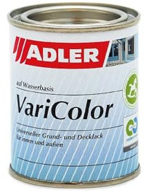 ADLER Varicolor 2in1 Acryl Buntlack für Innen und Außen - 125 ml 1/8 Liter RAL6005 Moosgrün Grün - Wetterfester Lack und Grundierung - matt