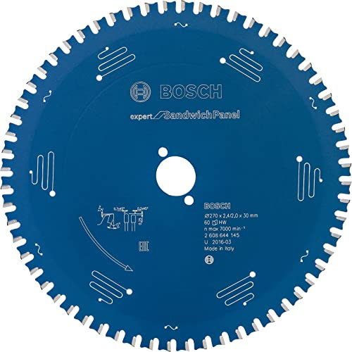 Bosch Accessories Professional Kreissägeblatt Expert for Sandwich Panel (270 x 30 x 2,4 mm, 60 Zähne, Zubehör Kreissäge), Ø 270 mm
