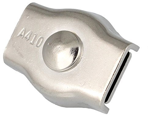 100 Stück SIMPLEX Drahtseilklemme M8 D= 8 mm - Edelstahl A4 (AISI 316), Drahtseil Klemme Seilklemme