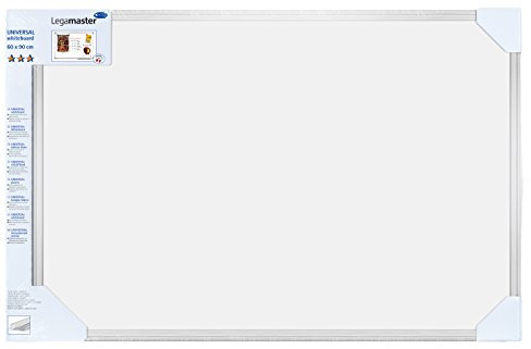 Legamaster 7-102223 Universal Whiteboard, lackierte Stahloberfläche, mit Boardmarkern beschreibbar und abwischbar, 40 x 30 cm