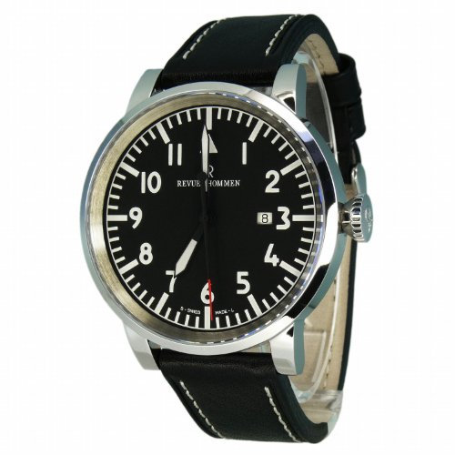Revue Thommen Herren-Armbanduhr XL Analog Automatik Leder 16053.2537