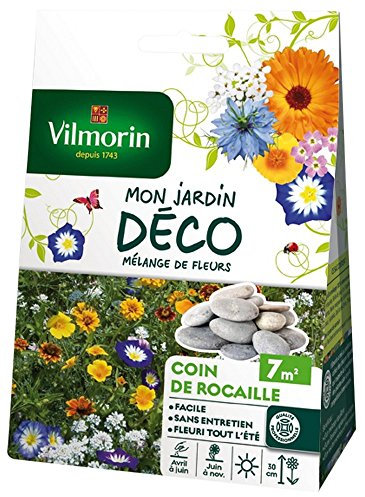 Vilmorin 5867307 Pack de Graines Mélange de Fleurs Coin de Rocaille 7 m²