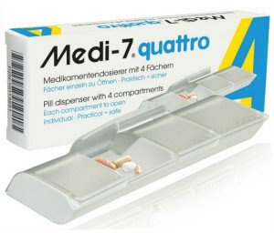 MEDI 7 quattro Medikamentendosierer 4-Fächer weiß 1 St