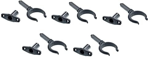 wellenshop 5X Nuova Rade Ruderdolle + Ruderbuchse Ø 56 mm Kunststoff Schwarz Rudergabel Tülle Ruderhalterung Boot Schlauchboot Ruder-Zubehör