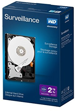 WD Purple 2 TB Surveillance Hard Disk Drive, Intellipower 3.5 Inch SATA 6 Gb/s 64 MB Cache 5400 rpm, Black