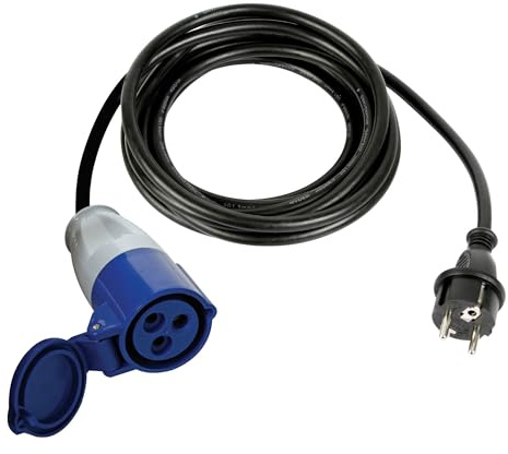 PEREL ECEEA3 Adapterkabel Schuko Stecker auf CEE Kupplung Länge 300cm