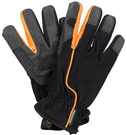 Fiskars trädgårdshandskar, storlek: 8, Svart/Orange, 1003478