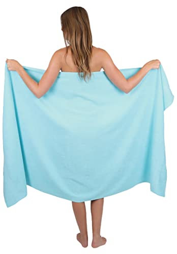 Betz Badetuch XXL 100x200 cm 100% Baumwolle – Weiches Frottee Saunatuch & Strandtuch – Pflegeleicht & saugstark – Palermo Serie – Farbe Türkis