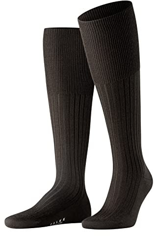 FALKE Herren Kniestrümpfe Bristol Pure M Kh Wolle lang einfarbig 1 Paar, Braun Brown 5930, 43-44