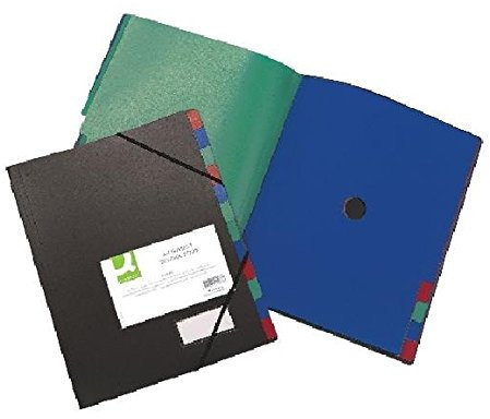 Ordnungsmappe 12-teilig schwar CONNECT KF01273 Plastik VE=5