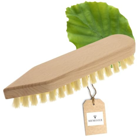 Hofmeister® Cepillo para Fregar Madera, 21 cm, para Suciedad Fuerte, Fibras Naturales Resistentes, Compatible con Calor y detergente, Cepillo para Lavar la casa, el Coche y el Barco, cónico
