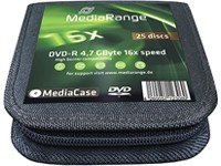 MediaRange MR427 4.7GB DVD-R 25pieza(s) DVD en Blanco - DVD+RW vírgenes (4,7 GB, DVD-R, 25 Pieza(s), 16x)