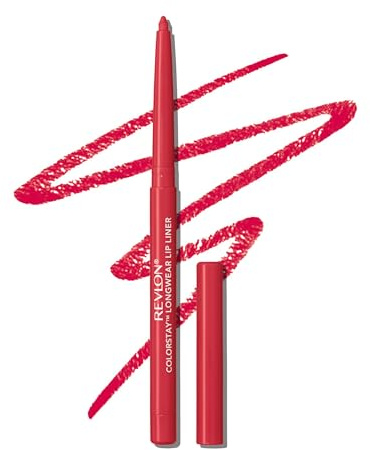 Revlon Colorstay Lip Liner Makeup with Built-In Sharpener, Longwear Rich Colors, Smooth Application, 675 Red, 0.01 oz