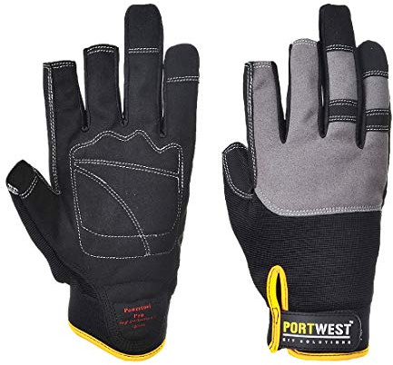 Portwest Powertool Pro - högpresterande handske, färg: svart, storlek: M, A740BKRM