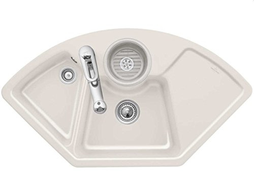 Villeroy & Boch Solo Eck Crema - 6708 01 KR Keramikspüle Handbetätigung