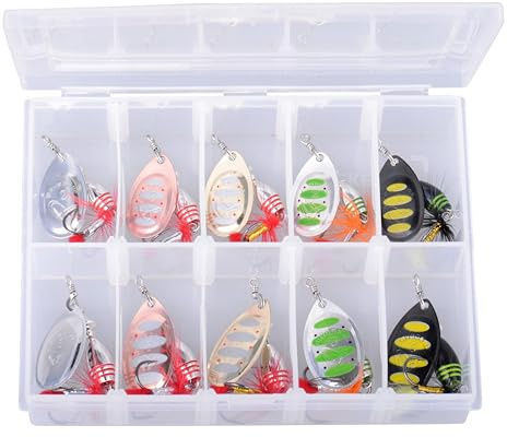 Savage Gear Rotex Spinner Kit - Premium Spinner für Angler, die auf Forelle, Lachs, Hecht & Co. Angeln, Custom Japanese Treble Hooks, sofortige Rotation, Süß- und Salzwasserfischen Assorted Varied