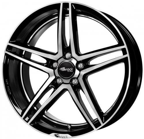 Brock B33 schwarz front-poliert 8,5x18 ET35 5.00x120.00 Hub Hole 72.60 mm - Alu felgen