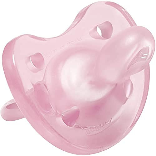 Chicco PhysioForma Ciuccio in silicone 6-16 Mesi, 1 Pezzo - Gommotto Morbido e Delicato, Supporta la Respirazione Fisiologica e Favorisce il Corretto Sviluppo della Bocca, Colori Assortiti Rosa