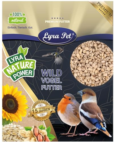 Lyra Pet® 20 kg de graines de Tournesol décortiquées brisures | Nourriture pour Oiseaux Sauvages Toute l'année | Optimal pour Les Jeunes Animaux | Nourriture pour Oiseaux Sauvages