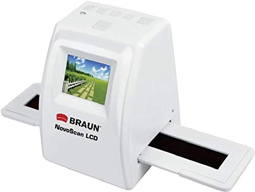 BRAUN 34520 PHOTECHNIK - Scanner de diapositives et de négatifs autonome - Ecran LCD - 5 MP - Blanc