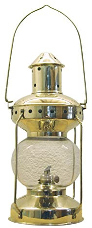 Lámpara de aceite lámpara de latón, H: 31 cm, diámetro: 14 cm Petroleum
