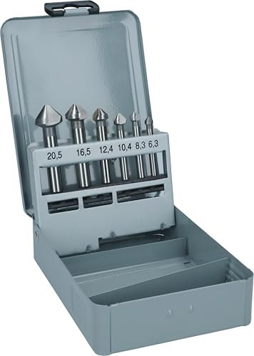 Bosch 6x PRO Soft Metal HSS Kegelsenker-Set (für Aluminium, Nichteisenmetalle, Ø 6,3, 8,3, 10,4, 12,4, 16,5, 20,5 mm, Professional Zubehör Bohrmaschine/Schrauber)