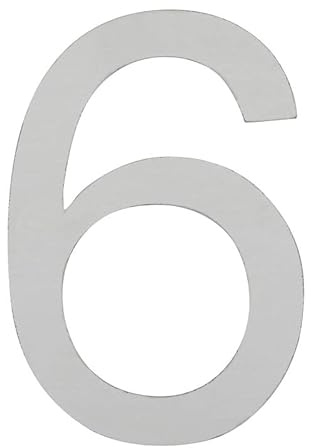 ARREGUI SEC11-T3 Numéro de maison extérieur de 20 cm hauteur | Plaque numéro de porte en acier inoxydable | Plaque boite aux lettres | Chiffre et Lettre pour maison | Numéro de rue, Porte | Chiffre 6
