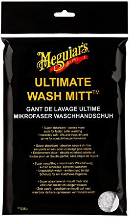 Meguiar's 1087769 Acciaio Guanto Lavaggio Deep Pile Chenille Wash Mitt, Microfibra