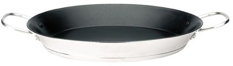 IBILI - Poêle à paella Bistrot, 40 cm, Acier inoxydable, Antiadhésif, 9 portions, Compatible avec l’induction