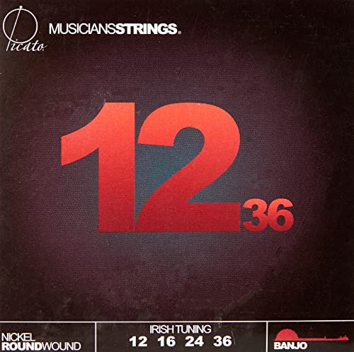 Von Picato 98733 12–36 Nickel Wunde Irish Tuning Loop Ende 4-saitiges Banjo, 4-teilig Set