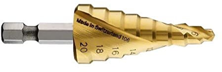 Bosch Professional Stufenbohrer HSS-TiN mit 1/4-Sechskantschaft (Ø 4-20 mm, 9 Stufen, Zubehör für Bohrmaschinen)