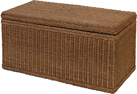 Korb-Outlet Truhe/Wäschetruhe aus Rattan (Braun, Klein)