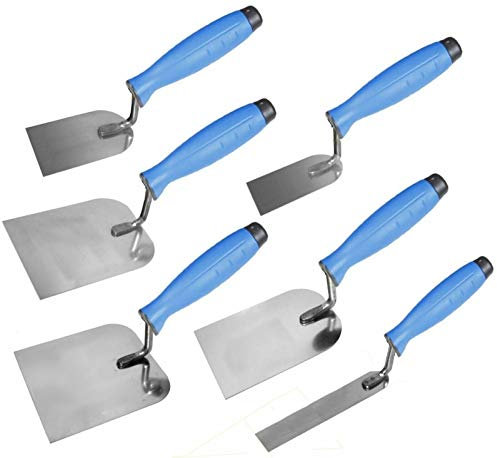 Margin Trowel Set of 6pcs Rubber Handle. Stainless Steel (Set)