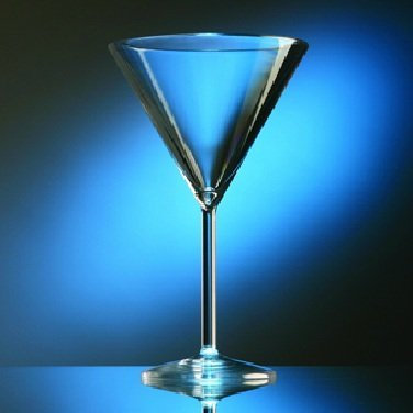Martini Glass Clear - Reusable Polycarbonate Plastic - 199ml/7oz - Pack of 6