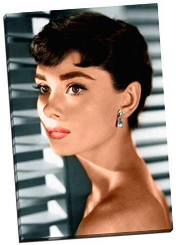Audrey Hepburn Leinwandbild Farbe Hochformat Wand Art Großer 76,2 x 50,8 cm