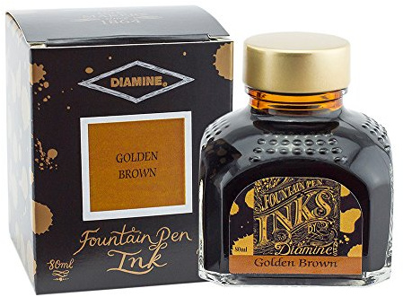 Diamine Golden Brown Tintenglas 80ml