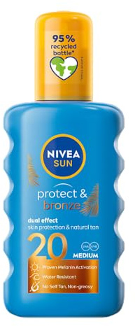 NIVEA SUN Protect & BRONZE 20 MEDIUM SUNBURN Spray 200 ML