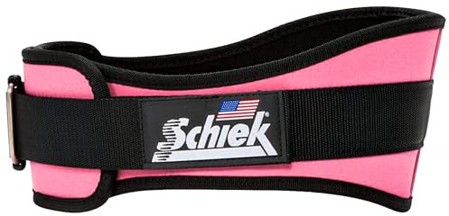 Schiek Sports 2006 Nylon Gewichthebergürtel 6 Zoll - Stützgürtel für Powerlifting - Langlebig - Rosa