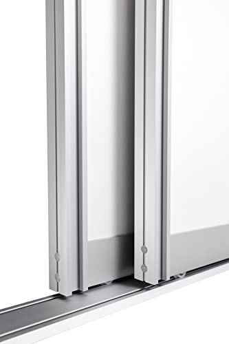 Schiebetürbausatz inkl. Aluminium Rahmentyp A | Inkl. Beschläge für 2 Türen, max. Flügelmaße: 1364 x 2700 mm | Füllung kommt von Ihnen |Boden- und Deckenschiene in 3000 mm