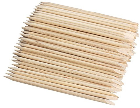 Caliente Chica 100pcs Nail Art Orange palo de madera cutícula Remover herramienta de herramientas