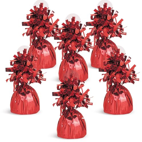 Unique Party 4942 - Peso per Palloncino in Foil Rosso
