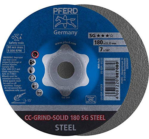 Pferd 64185180 Schleifscheiben CC-Grind-Solid 180 SG STEEL