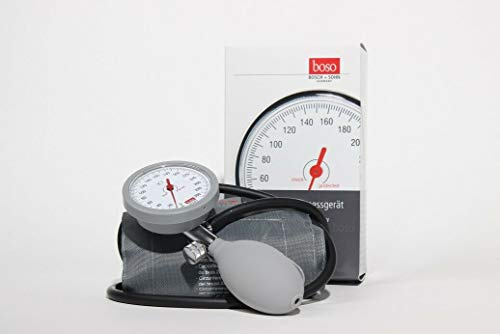 boso K1 Mechanisches Blutdruckmessgerät mit Klettenmanschette grau ohne Aufbewahrungstasche