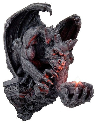 Photophore mural en forme de dragon gothique