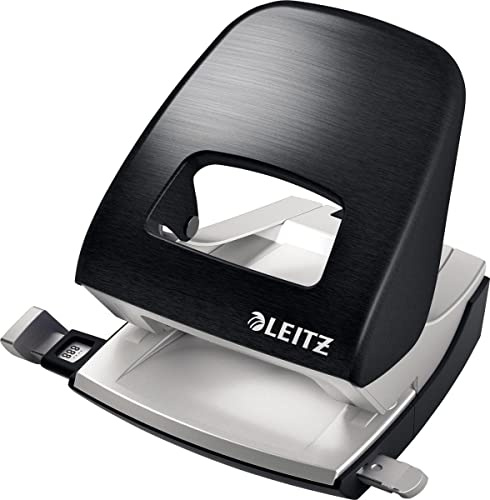 Leitz Büroheftgerät Nexxt Style, Metall, 30 Blatt, Blisterverpackung Locher Stain-schwarz