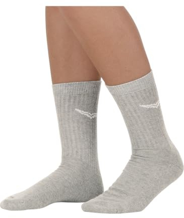 Trigema Herren Sportsocken 607054, 2er Pack, Gr. 47/48, Grau (hellgrau-melange 110)