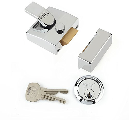 Yale P-85-DMG-SC-40- Deadlocking Nightlatch - 40mm - Chrome Finish - High Security with automatic deadlock