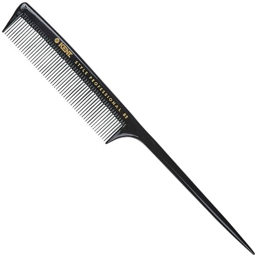 Kent 210mm Rat Tail Comb SPC82 - Professional Fine-Tooth Comb for Precision Styling, Sectioning & Parting Hair